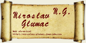 Miroslav Glumac vizit kartica
